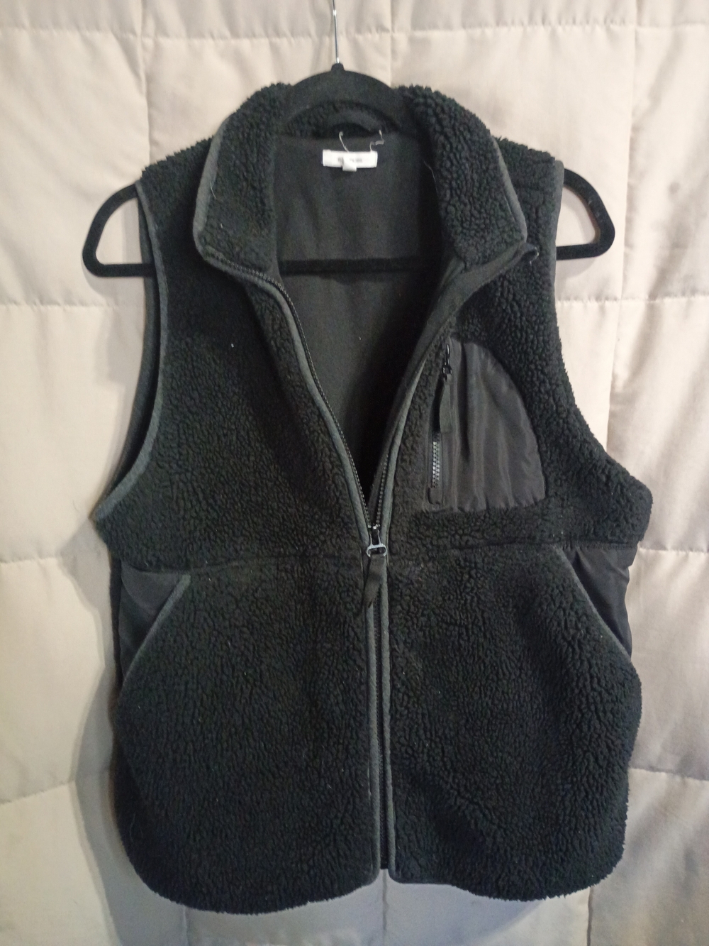 Maurices Black Sherpa Zip Vest